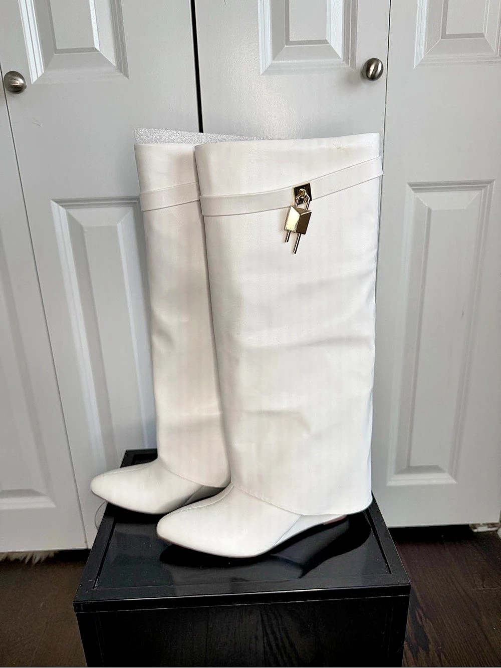 White Over-the-Knee Boots US 9